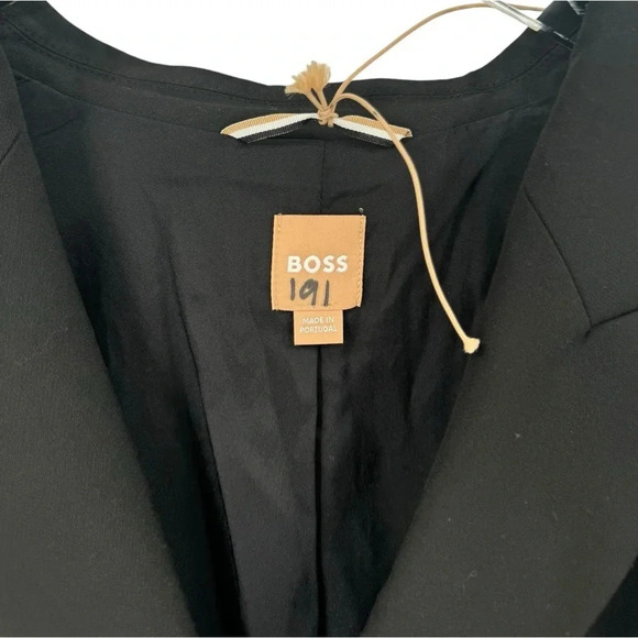 NEW BOSS Jelary Double Breasted Blazer Black Size 12 B2061 - Picture 4 of 5